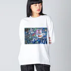 KariyushiYoronのLove&Peace ビッグシルエットロングスリーブTシャツ