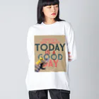 Licca's LickのToday is a good day カカオ&シトラス ビッグシルエットロングスリーブTシャツ