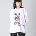 Cɐkeccooのうさぎのラビ★スリラーハロウィン-ゾンビ-パステル Big Long Sleeve T-Shirt