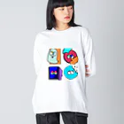 🈂️のキョロリちゃん ビッグシルエットロングスリーブTシャツ