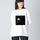 micro worldの線香花火 ビッグシルエットロングスリーブTシャツ