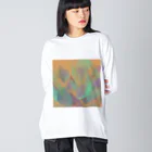 みうじあむ ち博のラブのような形〈Drawing〉 Big Long Sleeve T-Shirt