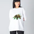 恐竜おみやげ屋のトリケラトプス ビッグシルエットロングスリーブTシャツ
