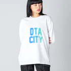 JIMOTOE Wear Local Japanの太田市 OTA CITY Big Long Sleeve T-Shirt