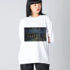 ゆーさんのフィンセント・ファン・ゴッホ ローヌ川の星月夜 Big Long Sleeve T-Shirt