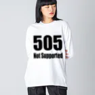 Error Correctionの505 Not Supported ビッグシルエットロングスリーブTシャツ