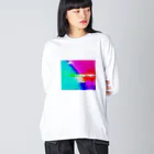 橘造園ＳＨＯＰのtawarazuの夕陽と宇和海 Big Long Sleeve T-Shirt