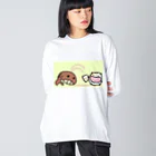 ダイナマイト87ねこ大商会のくじらミルクティーL寸１つ下さいなねこです Big Long Sleeve T-Shirt