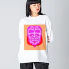 junsen　純仙　じゅんせんのJUSEN SETA　【瀬田純仙】COOL JAPAN　架空古代文明ふるふる族の仮面 Big Long Sleeve T-Shirt