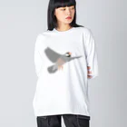 PiZakkuの空を飛ぶ文鳥　1 Big Long Sleeve T-Shirt