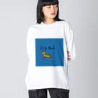 エノいラクガキのDog Back  ビッグシルエットロングスリーブTシャツ