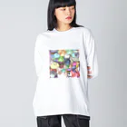 みぃそんのサイケなにゃんこと丸い何か Big Long Sleeve T-Shirt