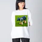 コナカマ通販SUZURI支店のCOW-2021 Big Long Sleeve T-Shirt