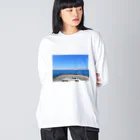 おかの青い空青い海 ビッグシルエットロングスリーブTシャツ