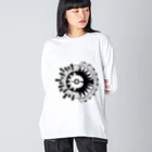 ちゃやまのソニカ_輝く鳥の文様 Big Long Sleeve T-Shirt