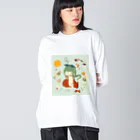 pop-popのPOP girl 『like』 ビッグシルエットロングスリーブTシャツ