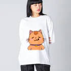 海兵さんのゆる猫・したり顔 ビッグシルエットロングスリーブTシャツ