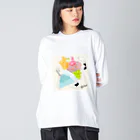 NATSUMI7のウサギマヤ運河sweets ビッグシルエットロングスリーブTシャツ