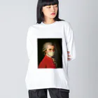 MOTU_Designのマスク　モーツァルト　 Mozart ビッグシルエットロングスリーブTシャツ