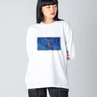 pesty_pupil designsのじゃんぐるもじゃもじゃ ビッグシルエットロングスリーブTシャツ