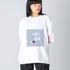 温室【Ａ】のケチャップたれたよ ビッグシルエットロングスリーブTシャツ