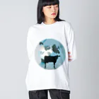 fDESIGNのfm_41_Cow ビッグシルエットロングスリーブTシャツ