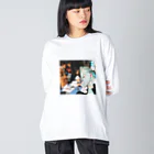 7angのpaintman ビッグシルエットロングスリーブTシャツ