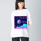 ぱやち / ハヤシヒビキの土星で遊んで下さい ビッグシルエットロングスリーブTシャツ