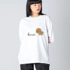 Kucchのとことこキウイくん（カラー） ビッグシルエットロングスリーブTシャツ