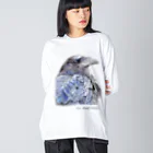 萩岩睦美のグッズショップのビッグシルエット長そでT　ワタリガラス（カラー） Big Long Sleeve T-Shirt