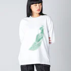 KANAT  LAMHITAの孔雀 ビッグシルエットロングスリーブTシャツ