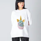 okazeのカップケーキユニコーン Big Long Sleeve T-Shirt