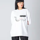 現役デザイナーが作る気ままショップの編集されているへび Big Long Sleeve T-Shirt