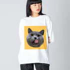 むっちり猫のむっちり丸のむっちり丸ぺろり Big Long Sleeve T-Shirt