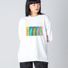 SAKURA スタイルの虹色　フェンダー  Big Long Sleeve T-Shirt