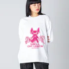 andymenteのHELL CAT REGION Big Long Sleeve T-Shirt