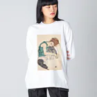 art-standard（アートスタンダード）のエゴン シーレ（Egon Schiele） / Seated woman with bent knee 1917 Big Long Sleeve T-Shirt