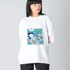 MINI BANANA ゴリラの親子のMINI BANANA　夜 Big Long Sleeve T-Shirt