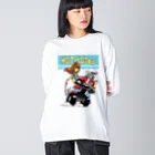 nidan-illustrationの“HOT RODeo” ビッグシルエットロングスリーブTシャツ