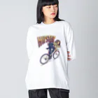 nidan-illustrationの"HIPSTER" Big Long Sleeve T-Shirt