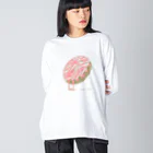 Sweet-Tのトラ柄ドーナツジャンキー ビッグシルエットロングスリーブTシャツ