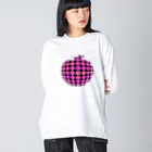 LalaHangeulのはんぐるde林檎　~チェリーピンク~ Big Long Sleeve T-Shirt