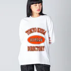東京喫茶名鑑の東京喫茶名鑑 カレッジロンT オレンジ Big Long Sleeve T-Shirt