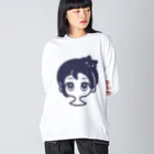 AI作家さむねこの作品集のクロネコアタマ Big Long Sleeve T-Shirt