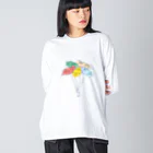 ラッッッコ屋のラッッッコ「バルーン」 Big Long Sleeve T-Shirt