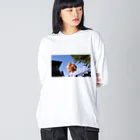 Okapi_kの揚げもみじさん ビッグシルエットロングスリーブTシャツ