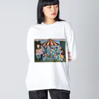 ＫＩＮＯＰＩ→Ｓ（キノピーズ）のモリの鍵掛け傘 Big Long Sleeve T-Shirt