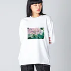 たなかのぼやけあじさい ビッグシルエットロングスリーブTシャツ