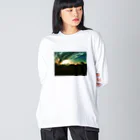 SHOPマニャガハの変わる空、変わる雲 ビッグシルエットロングスリーブTシャツ