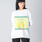 かぼちゃ屋のGecko Food  「Dry Worm」 マシカク ビッグシルエットロングスリーブTシャツ